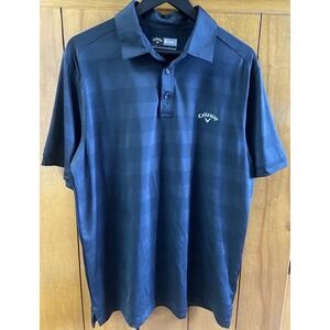 Callaway Opti Dri Golf Shirt Polo Mens Large Striped Breathable Performance